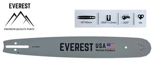 Lišta na pilu 40cm 325 (1,5 mm) 66 článků Husqvarna 51 55 340 435 440 345 350 346 445 450 357 545 550