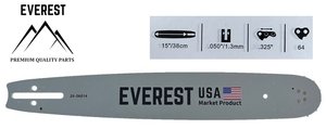 Lišta na pilu 38 cm 325 (1,3 mm) 64 článků Husqvarna 40 45 51 55 235 340 345 346 350 357 435 440 445 450 445