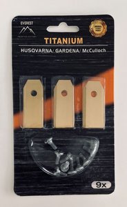 NŮŽ ROBOTICKÝCH SEKAČEK HUSQVARNA GARDENA 43mm TYTAN - SADA 9 ks EVEREST