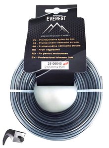 Žací struna průměr 2,65 mm x 15 m Dual Power Line