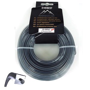 Žací struna průměr 3,0 mm x 15 m profil Dual Power Line