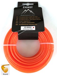 Žací struna univerzální kulatá 3,0 mm x 15 M